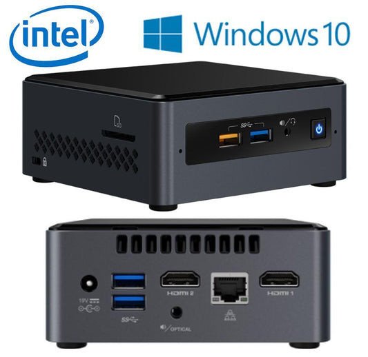 INTEL NUC mini PC J4005 2.7GHz 4GB DDR4 32GB eMMC 2.5' HDD Windows 10
